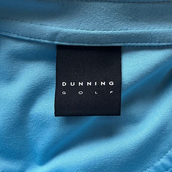 Men’s Dunning Golf Polo Light Blue Short Sleeve Size Medium - Picture 3 of 16
